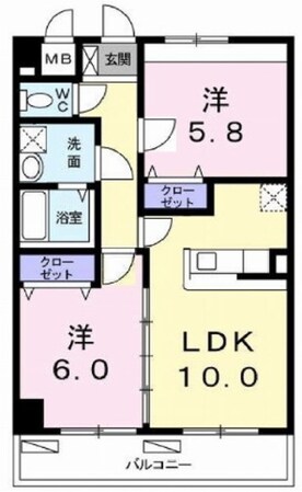 グリシーヌ・Ｍの物件間取画像